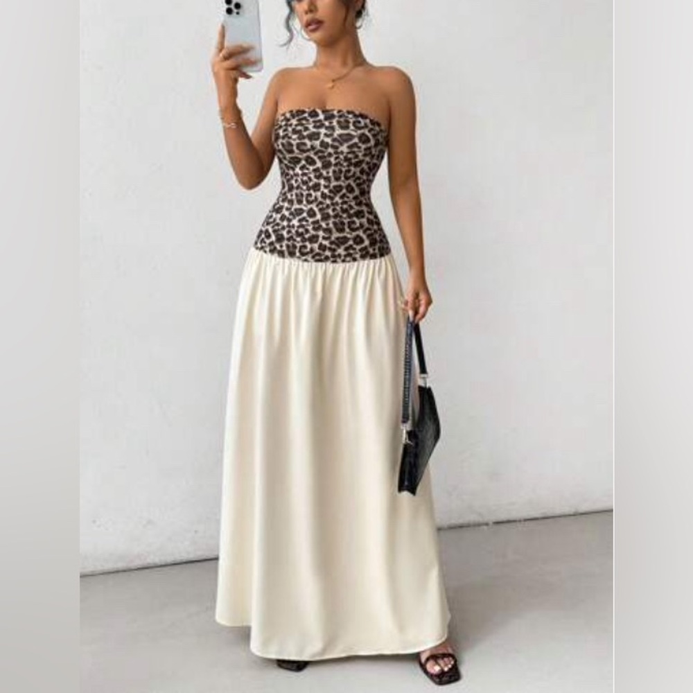Leopard two tone dress - Picture 4 of 4